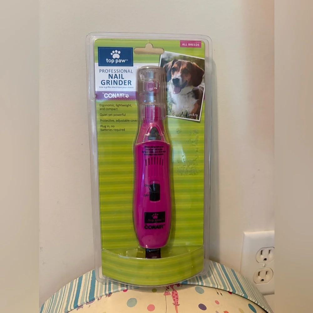 CONAIR Top Paw Nail Grinder - Bright Pink nwt $35